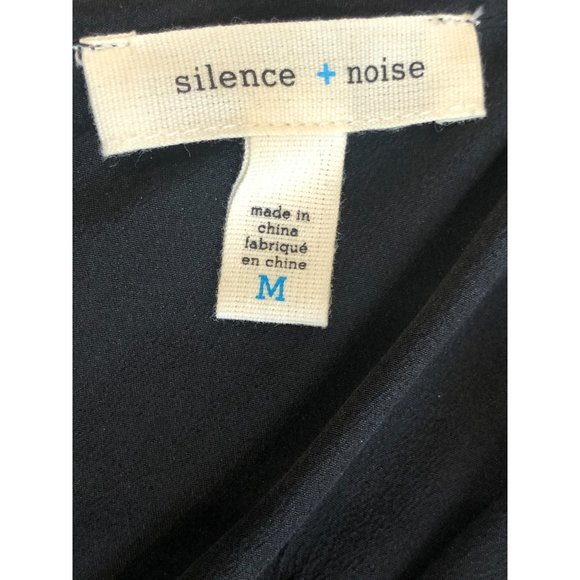 UO silence + noise Silk Ruffle Black Cami - M - Picture 6 of 7